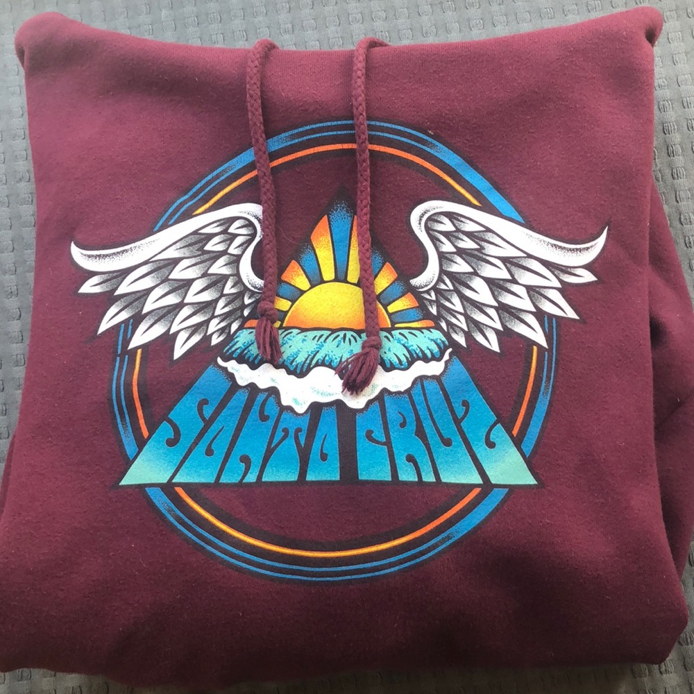 Hooded Santa Cruz pullover sweatshirt